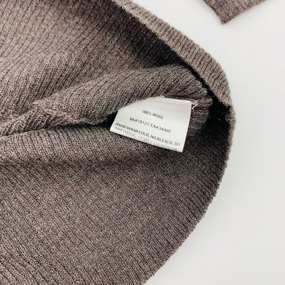 Eileen fisher | Women's wool Brown / grey Zip-Up Sweater | size medium - Picture 6 of 8